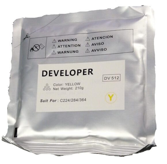 New Compatible Konica Minolta DV512K Yellow Developer Powder